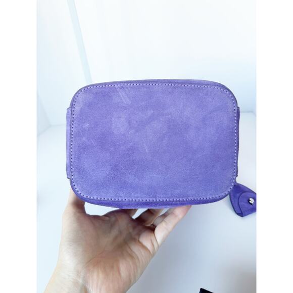 Ralph Lauren Ricky Suede Drawstring Bucket Bag Lavender Purple - Picture 11 of 16